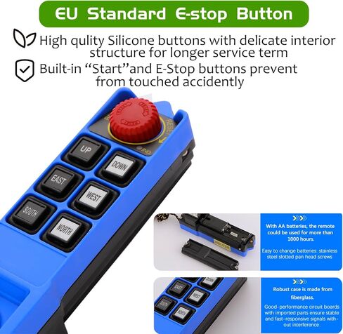 رافعة التحكم عن بعد اللاسلكية الصناعية 6 قناة زر تحكم لرافعة متنقلة علوية 2 أجهزة الإرسال 110 فولت استقبال in Kuwait