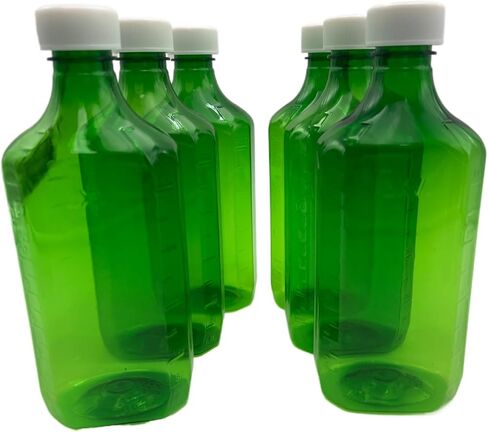 Sandhill Tools Graduated Oval Green RX 16 oz Bottles with Child-Resistant Caps – Plastic Prescription Bottles - 6 Pack in Saudi Arabia