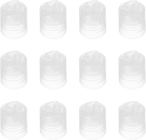 MECCANIXITY 12Pcs White Disc Top Caps Replacement 28/410 Plastic Press Disk Caps 1.3x1.2x1.1 Inch Dispensing Lids for Squeeze Bottles, Refillable Bottles, Shampoo Bottles in Saudi Arabia