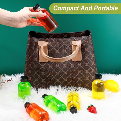 10 Pack Clear Glass Bottles, 4 oz Small Shot Bottle With Lids and Funnels, Leak Proof Mini Travel Bottle, Round Sample Bottles for Juice, Ginger Shot, Oils, Whiskey, Hot Sauce, Liquids in Kuwait