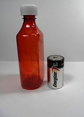 6 عبوات من زجاجات الدواء/المشروبات الكحولية البيضاوية المتدرجة الجديدة بوزن 8 أونصة مع أغطية in Kuwait