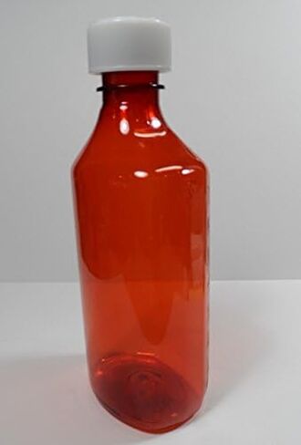 6 عبوات من زجاجات الدواء/المشروبات الكحولية البيضاوية المتدرجة الجديدة بوزن 8 أونصة مع أغطية in Kuwait