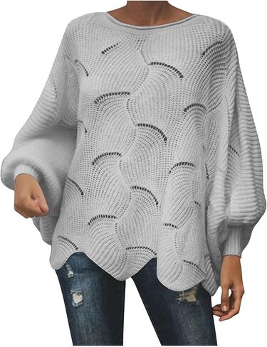 Women's Casual Turtleneck Sweaters Cable Knit Oversized Fall Long Sleeve Loose Fit Pullover Tops Fall Winter Clothes in Saudi Arabia