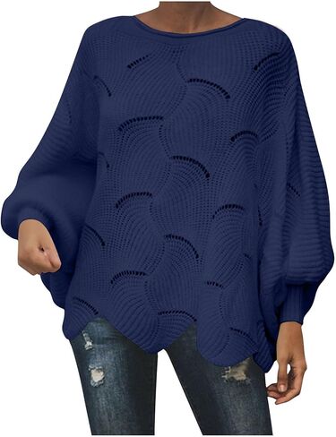 Women's Casual Turtleneck Sweaters Cable Knit Oversized Fall Long Sleeve Loose Fit Pullover Tops Fall Winter Clothes in Saudi Arabia