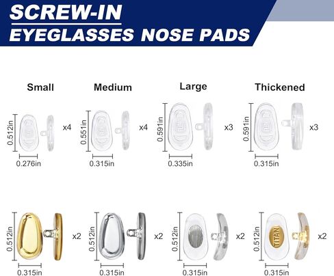 وسادات أنف للنظارات، طقم إصلاح النظارات مكون من 22 زوجًا، مجهزة بمفك براغي وبرغي وملاقط وقماش نظارات. in Kuwait