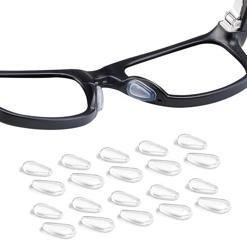Eyeglass Nose Pad Compatible with Ray-Ban Meta Wayfarer, & Gen 2 and Oakley Meta HSTN, 10 Pairs Soft Silicone Nose Pads, Anti Slip Silicone Nose Pads(Clear) in Saudi Arabia