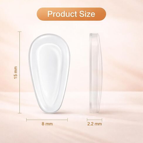 Eyeglass Nose Pad Compatible with Ray-Ban Meta Wayfarer, & Gen 2 and Oakley Meta HSTN, 10 Pairs Soft Silicone Nose Pads, Anti Slip Silicone Nose Pads(Clear) in Saudi Arabia