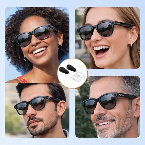 Eyeglass Nose Pad Compatible with Ray-Ban Meta Wayfarer, & Gen 2 and Oakley Meta HSTN, 10 Pairs Soft Silicone Nose Pads, Anti Slip Silicone Nose Pads(Clear) in Saudi Arabia