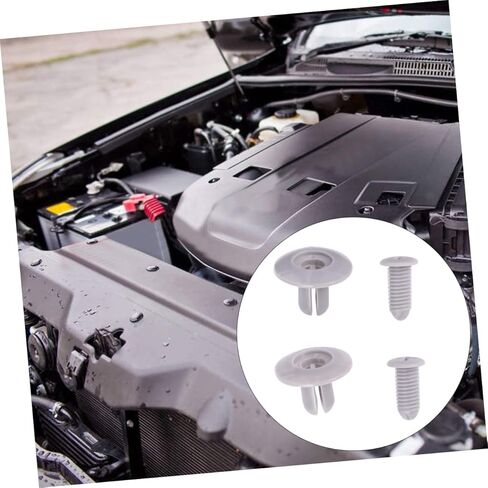 Ciieeo 50pcs Automotive Push Pin Clips M8 Hole Gray Plastic Fasteners for Bumper and Liners Strong and Sturdy Car Retainer Rivets for Universal Use in Saudi Arabia