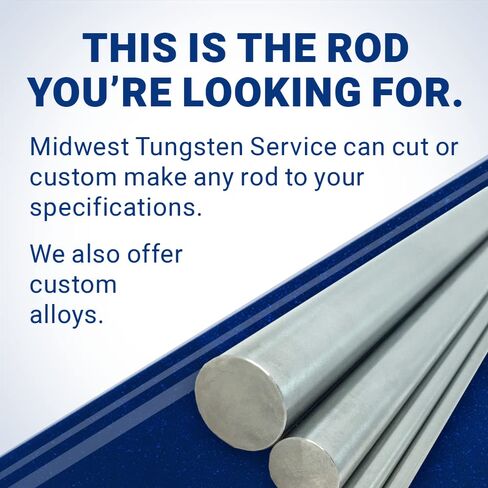 Tungsten Alloy Rod – 0.1875" Diameter x 12" Length, 90% Tungsten, 6% Nickel, 4% Copper - High Density and Hardness for Industrial Use in Kuwait