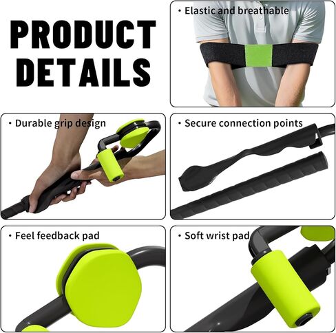 مدرب جولف سوينغ مع مساعد تدريب جولف سوينغ، مدرب قبضة جولف يعزز دقة قبضة اليد، وضع اليد الصحيح، طقم تدريب المعصم مع شريط للذراع لجميع لاعبي الجولف in Kuwait