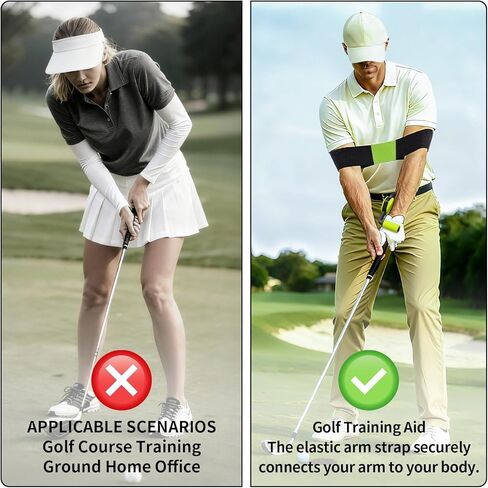 مدرب جولف سوينغ مع مساعد تدريب جولف سوينغ، مدرب قبضة جولف يعزز دقة قبضة اليد، وضع اليد الصحيح، طقم تدريب المعصم مع شريط للذراع لجميع لاعبي الجولف in Kuwait