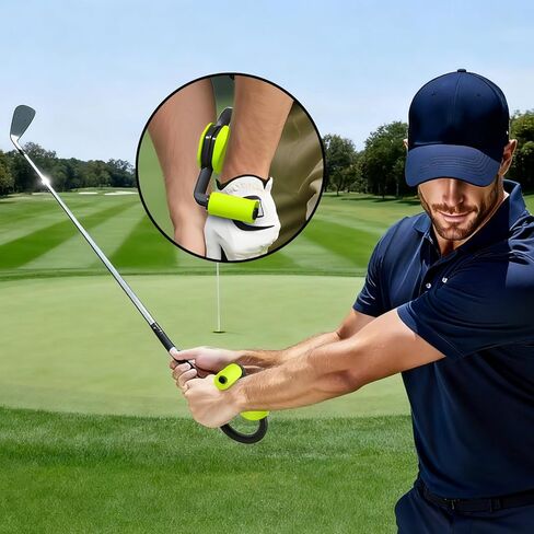 مدرب جولف سوينغ مع مساعد تدريب جولف سوينغ، مدرب قبضة جولف يعزز دقة قبضة اليد، وضع اليد الصحيح، طقم تدريب المعصم مع شريط للذراع لجميع لاعبي الجولف in Kuwait