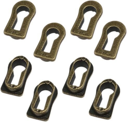يوكاتا البرونزية سبائك الزنك غطاء ثقب المفتاح حامي ثقب المفتاح يغطي إدراج قفل مفتاح لباب مجلس الوزراء، أدراج خزانة الملابس، مكتب العتيقة، الأثاث الحديث الأجهزة خمر الملحقات 8PCS in Saudi Arabia