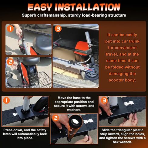 Electric Scooter Seat Compatible with Segway Ninebot MAX-G30 Seat Attachment for Adult with 10L Large Storage Bag, Cup Holder, Comfortable PU Cushion in Kuwait