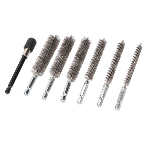 Drill Brush Set, Strong Portable Hex Seam Border Stainless Steel Hole Hole Brush 7PCs for Production in Saudi Arabia