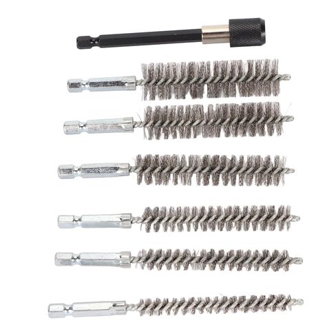 Drill Brush Set, Strong Portable Hex Seam Border Stainless Steel Hole Hole Brush 7PCs for Production in Saudi Arabia