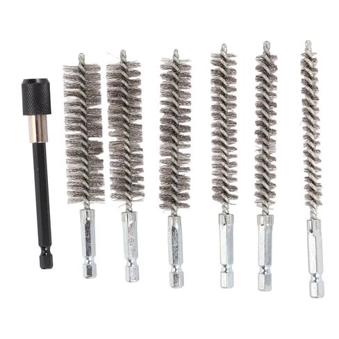 Drill Brush Set, Strong Portable Hex Seam Border Stainless Steel Hole Hole Brush 7PCs for Production in Saudi Arabia