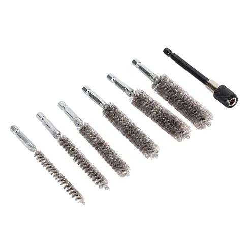 Drill Brush Set, Strong Portable Hex Seam Border Stainless Steel Hole Hole Brush 7PCs for Production in Saudi Arabia