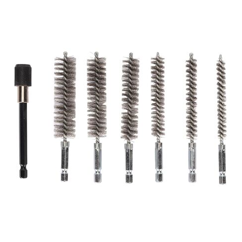 Drill Brush Set, Strong Portable Hex Seam Border Stainless Steel Hole Hole Brush 7PCs for Production in Saudi Arabia