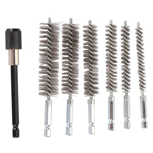 Drill Brush Set, Strong Portable Hex Seam Border Stainless Steel Hole Hole Brush 7PCs for Production in Saudi Arabia
