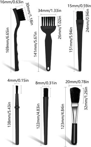 Professional Safe Brush Set for Circuit Board Dense Fiber Bristles Brushes 6PCS Set in Kuwait
