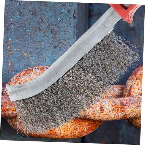 4pcs Heavy Duty Steel Wire Rust Removal Brushes with Ergonomic Plastic Handles for Welding Slag Paint Scale Cleaning Handheld Wire Drill Brushes for Industrial and Home Use in Saudi Arabia