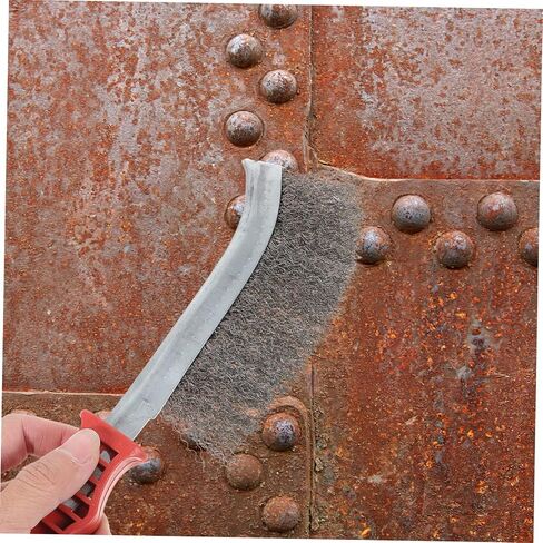 4pcs Heavy Duty Steel Wire Rust Removal Brushes with Ergonomic Plastic Handles for Welding Slag Paint Scale Cleaning Handheld Wire Drill Brushes for Industrial and Home Use in Saudi Arabia