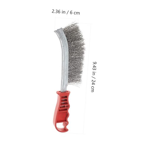 4pcs Heavy Duty Steel Wire Rust Removal Brushes with Ergonomic Plastic Handles for Welding Slag Paint Scale Cleaning Handheld Wire Drill Brushes for Industrial and Home Use in Saudi Arabia