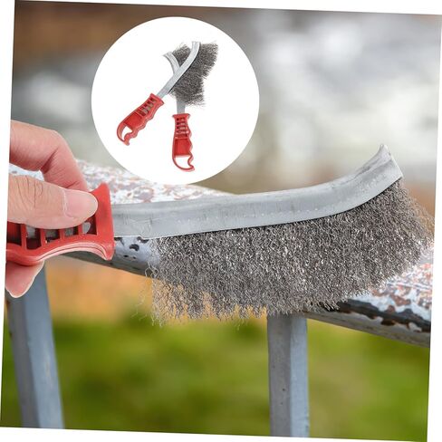 4pcs Heavy Duty Steel Wire Rust Removal Brushes with Ergonomic Plastic Handles for Welding Slag Paint Scale Cleaning Handheld Wire Drill Brushes for Industrial and Home Use in Saudi Arabia