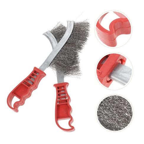 4pcs Heavy Duty Steel Wire Rust Removal Brushes with Ergonomic Plastic Handles for Welding Slag Paint Scale Cleaning Handheld Wire Drill Brushes for Industrial and Home Use in Saudi Arabia
