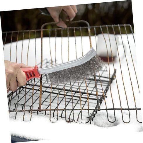 4pcs Heavy Duty Steel Wire Rust Removal Brushes with Ergonomic Plastic Handles for Welding Slag Paint Scale Cleaning Handheld Wire Drill Brushes for Industrial and Home Use in Saudi Arabia