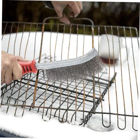 IMIKEYA 4pcs Heavy Duty Steel Wire Brushes with Ergonomic Plastic Handles for Rust Paint Welding Slag Removal for Industrial Cleaning and Surface Preparation in Saudi Arabia