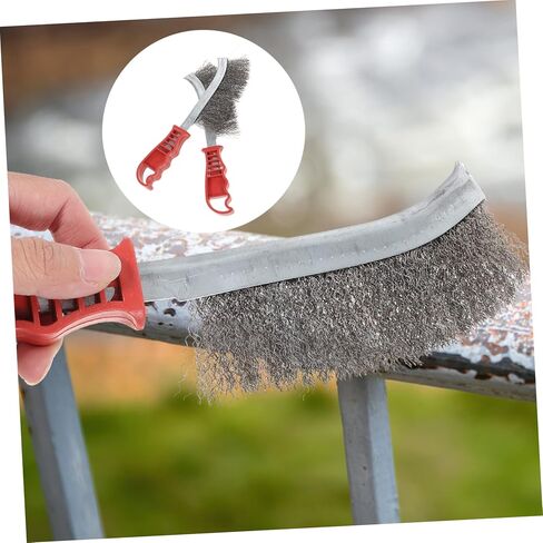 IMIKEYA 4pcs Heavy Duty Steel Wire Brushes with Ergonomic Plastic Handles for Rust Paint Welding Slag Removal for Industrial Cleaning and Surface Preparation in Saudi Arabia