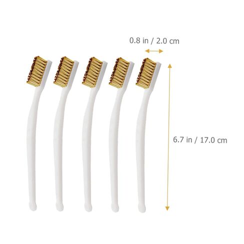 5pcs Copper Wire Brush with Plastic Handles for Removing Rust Welding Slag and Paint Stains Industrial Cleaning Tool for Motor Door and Window Maintenance in Saudi Arabia