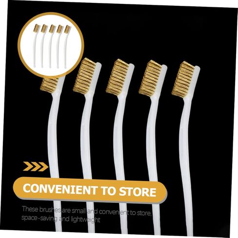 5pcs Copper Wire Brush with Plastic Handles for Removing Rust Welding Slag and Paint Stains Industrial Cleaning Tool for Motor Door and Window Maintenance in Saudi Arabia