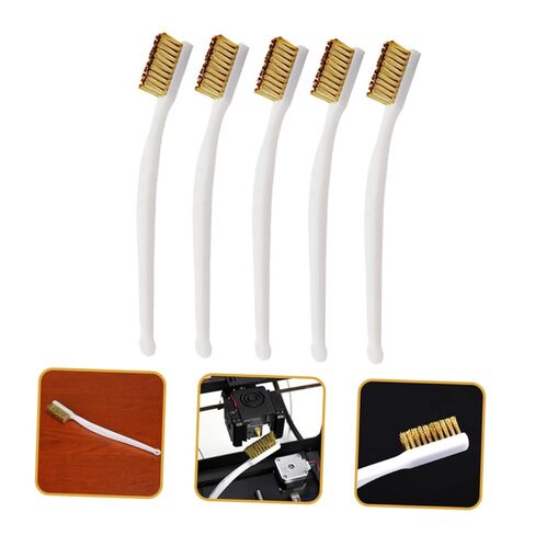 5pcs Copper Wire Brush with Plastic Handles for Removing Rust Welding Slag and Paint Stains Industrial Cleaning Tool for Motor Door and Window Maintenance in Saudi Arabia