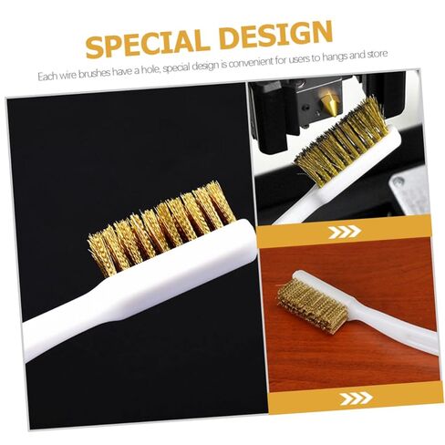 5pcs Copper Wire Brush with Plastic Handles for Removing Rust Welding Slag and Paint Stains Industrial Cleaning Tool for Motor Door and Window Maintenance in Saudi Arabia