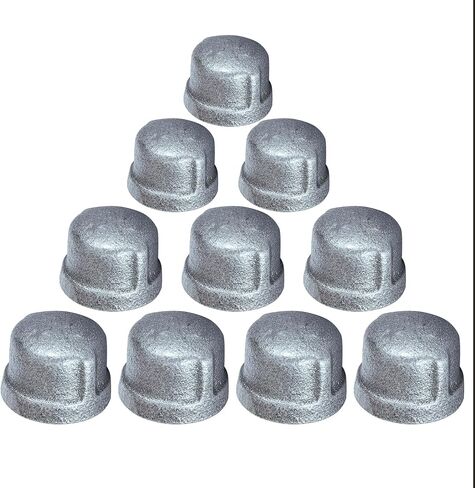 غطاء أنبوب حديد مجلفن قابل للطرق مقاس 3 بوصات من SUPPLY GIANT HNDQ0500 لتطبيقات 150 رطل، مع خيط أنثى، 3 in Kuwait