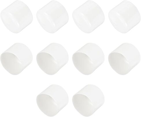 uxcell 2pcs Rubber End Caps 63mm(2 1/2 Inch) ID x 40mm(1 9/16 Inch) H Vinyl Round Tube Bolt Cap Cover Screw Thread Protectors White in Saudi Arabia