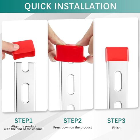 40 عبوة من أغطية نهاية قناة تبختر حمراء مقاس 1-5/8 بوصة - غطاء PVC ناعم مربع للقنوات المعدنية، غطاء واقي آمن لليونيستروت، خالي من الأدوات لنظام التدفئة والتهوية وتكييف الهواء والنظام الميكانيكي in Kuwait