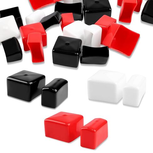 40 عبوة من أغطية نهاية قناة تبختر حمراء مقاس 1-5/8 بوصة - غطاء PVC ناعم مربع للقنوات المعدنية، غطاء واقي آمن لليونيستروت، خالي من الأدوات لنظام التدفئة والتهوية وتكييف الهواء والنظام الميكانيكي in Kuwait