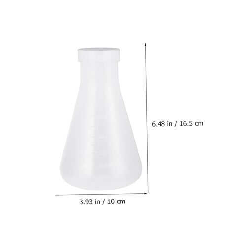 Luxshiny 6pcs Erlenmeyer Flasks Plastic Laboratory Conical Flask Side Arm Chemistry for Students in Saudi Arabia