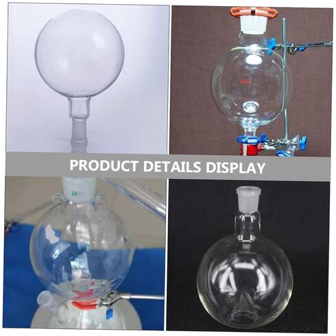 Luxshiny Single Neck Bottom Flask Borosilicate for Distillation and Lab Use Easy to Clean Leak Design in Saudi Arabia