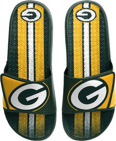 FOCO Kansas City Chiefs NFL Mens Team Stripe Gel Slide - S in Saudi Arabia