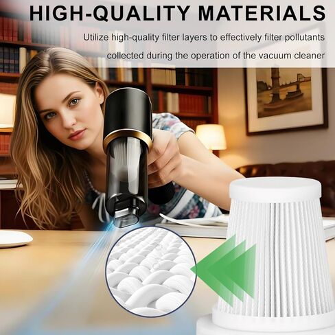 فلتر بديل متوافق مع JIXINMIYUE HX-606 & A9life SY01-Q8 مكنسة كهربائية محمولة لاسلكية محمولة للسيارة - 4 عبوات in Kuwait