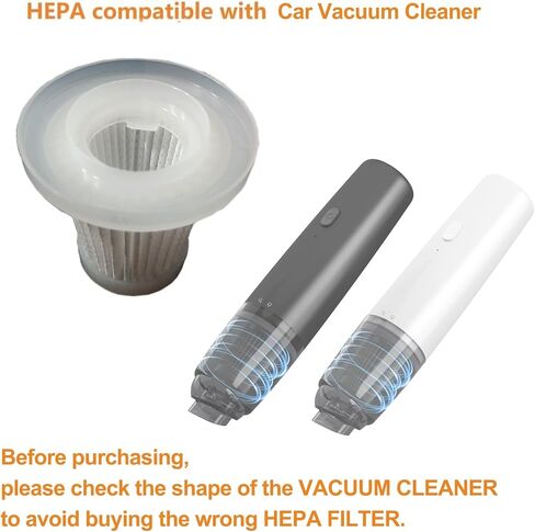 5 عبوات بديلة من فلاتر هيبا متوافقة مع مكنسة JIXINMIYUE المحمولة اللاسلكية، موديل HX-606. تعمل المرشحات القابلة للغسل مع المكنسة الكهربائية المحمولة للسيارة A9life SY01-Q8. in Kuwait