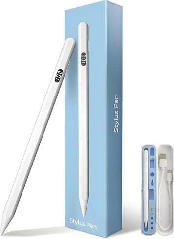 Stylus Pen for iPad, Wireless Charging Magnetic Pencil for iPad mini 6, iPad Pro 12.9 5th/3rd Gen, iPad Air M2, iPad 10th Generation, USB-C Compatible with Palm Rejection, Includes case in Saudi Arabia