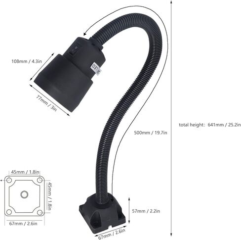 YWBL-WH 5W LED Work Light 360 Degree Rotation Universal Flexible Arm Machine Tool Lamp for CNC Industrial Workshop Task Lighting in Saudi Arabia