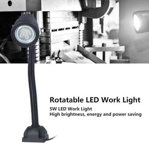 YWBL-WH 5W LED Work Light 360 Degree Rotation Universal Flexible Arm Machine Tool Lamp for CNC Industrial Workshop Task Lighting in Saudi Arabia
